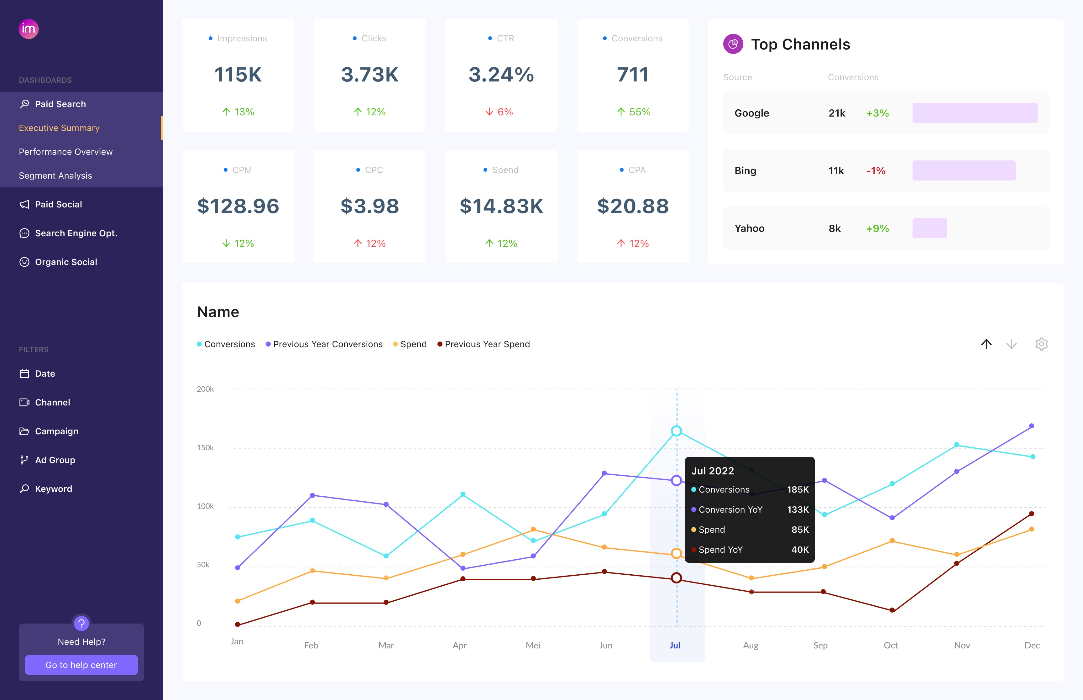 Improvado is a enterprise-grade marketing analytics and intelligence platform. 