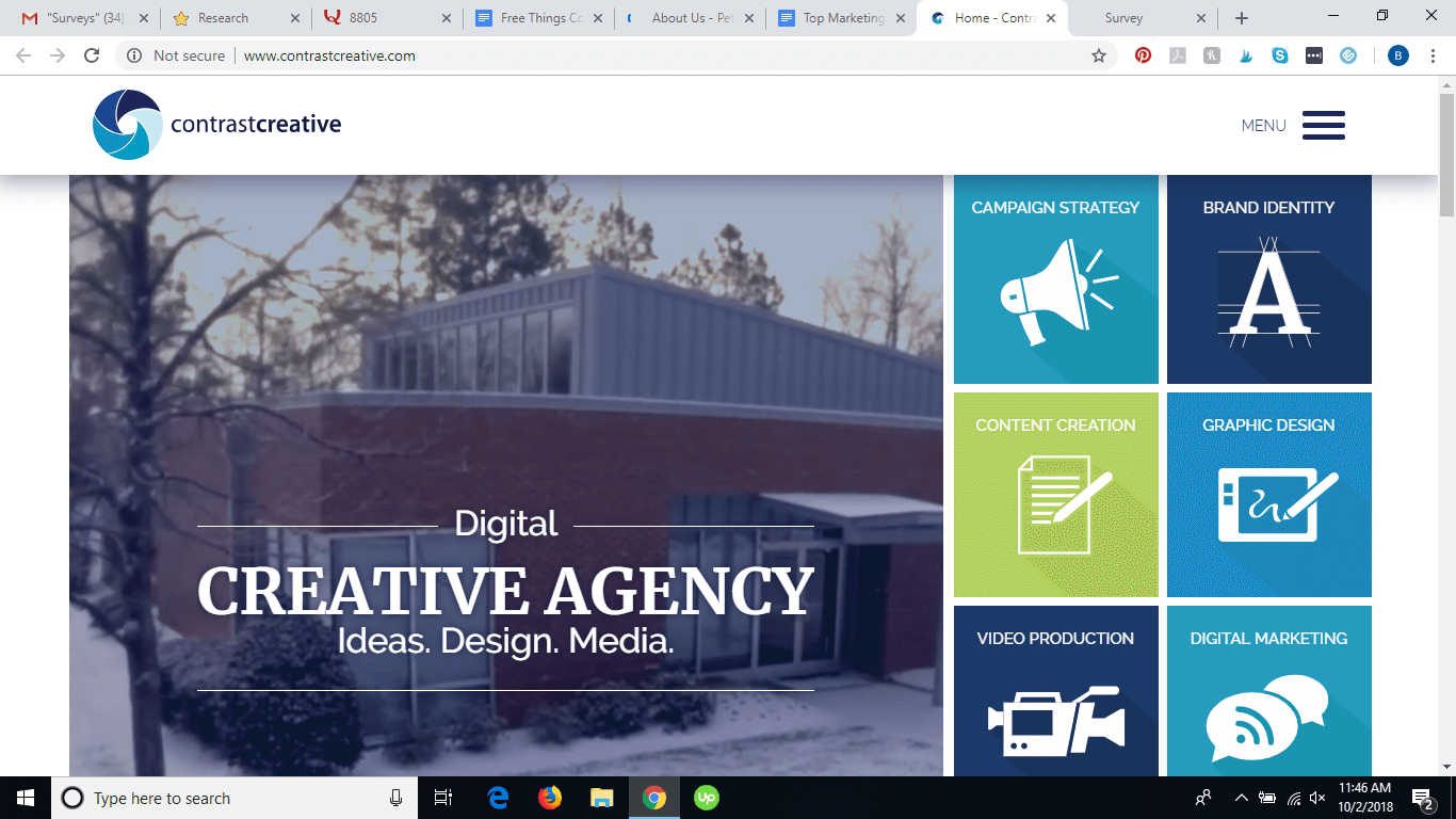 Contrast Creative website